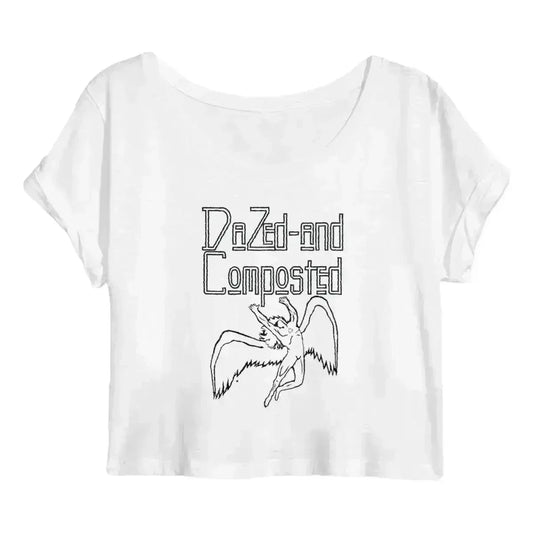 Led Zeppelin Organic Cotton Crop Top - Dazed and Composted