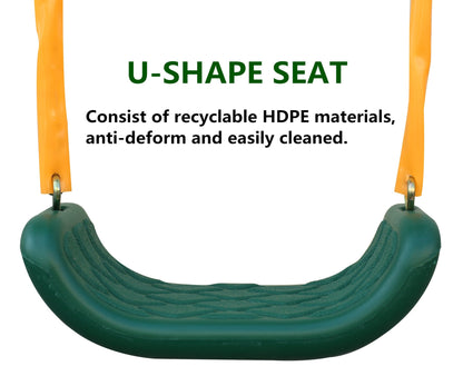 Metal Swing Set Outdoor with Glider for Kids, Toddlers, Children