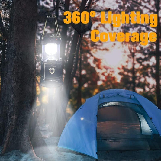 4-Pack Collapsible Portable LED Camping Lantern Lightweight Waterproof Solar USB Rechargeable LED Flashlight Survival Kits for Indoor Outdoor Home Emergency Light Power Outages Hiking，Perfect for Power Outages, Hiking, Campsites, Emergencies