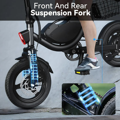 eBike Boys 715W Peak Folding Electric Bicycle - Fast & Powerful Ride