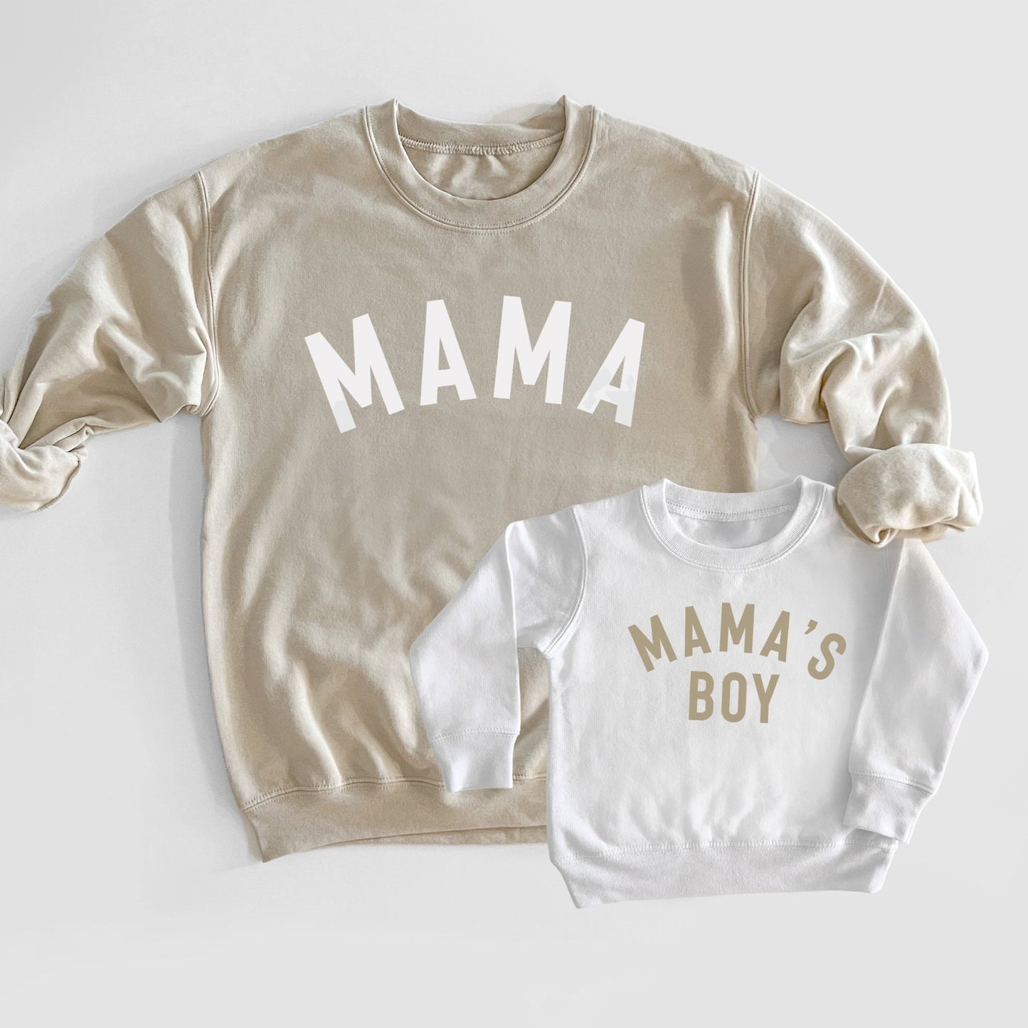 Mama & Mama’s Boy Matching Sweatshirts | Mother Son Outfit Set