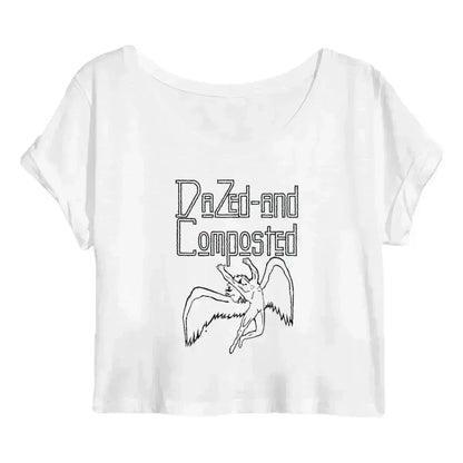 Led Zeppelin Organic Cotton Crop Top - Dazed and Composted