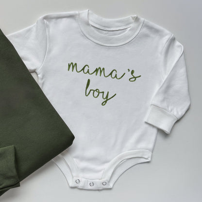 Mama and Mama’s Boy Matching Outfits | Embroidered Mother Son Set
