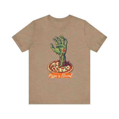 Quirky Zombie Hand Pizza Tee - Eternal Style Cotton - Dipaliz