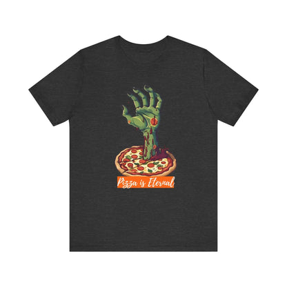 Quirky Zombie Hand Pizza Tee - Eternal Style Cotton - Dipaliz